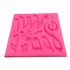 Sakolla Multi Music Note Lace Silicone Mold Fondant Mat Cake Decorating Tool Candy Mold Baking Tool Cupcake Topper  